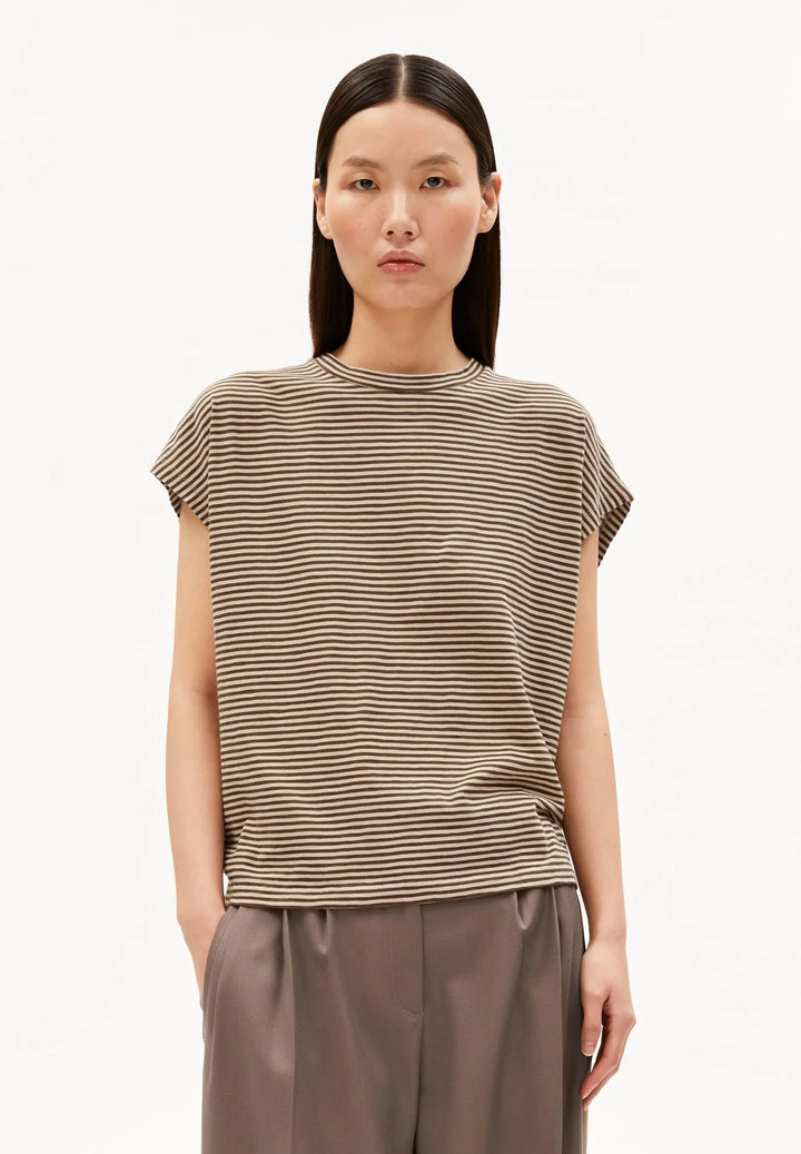 SLUB JERSEY BOLUR SAND STONE DRIED PALM - Ethic