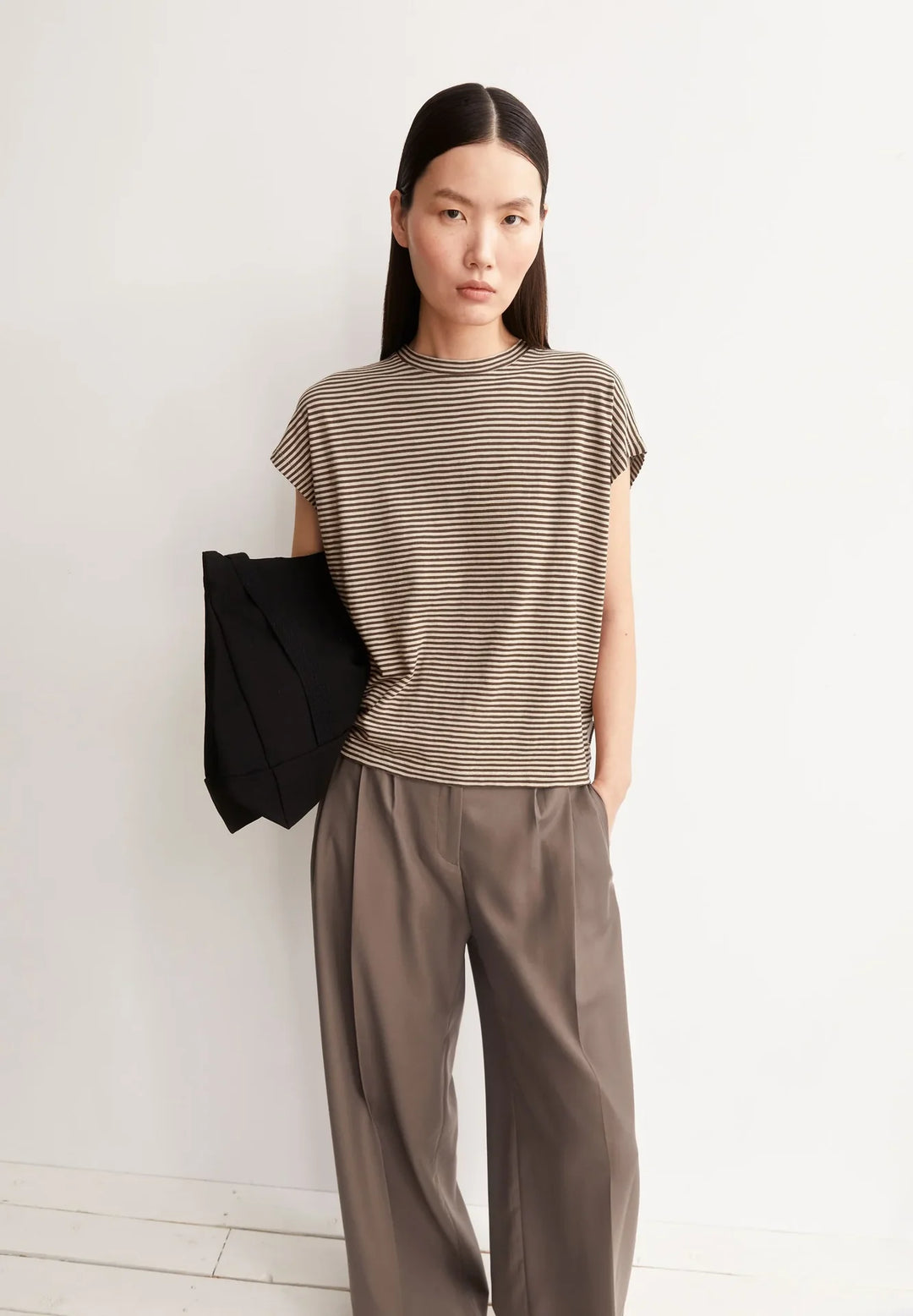 SLUB JERSEY BOLUR SAND STONE DRIED PALM - Ethic