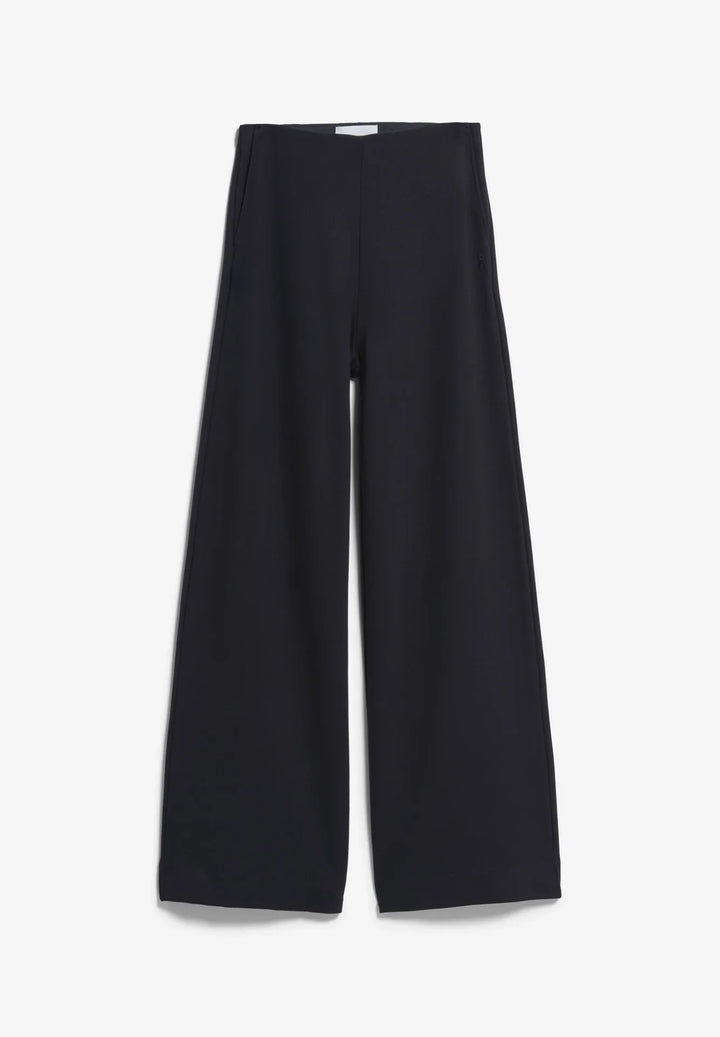 BASIC JERSEY WIDE LEG PANT SVARTAR