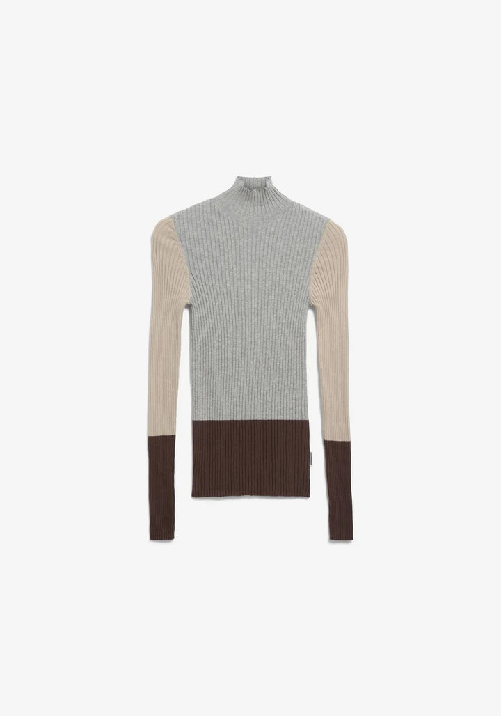 ALAANIA PATCH KNIT BOLUR SILVER MELANGE/SANDSTONE
