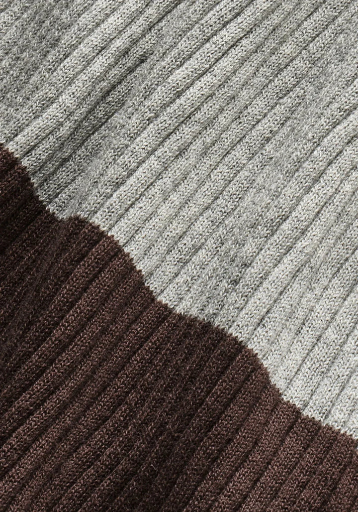 ALAANIA PATCH KNIT BOLUR SILVER MELANGE/SANDSTONE