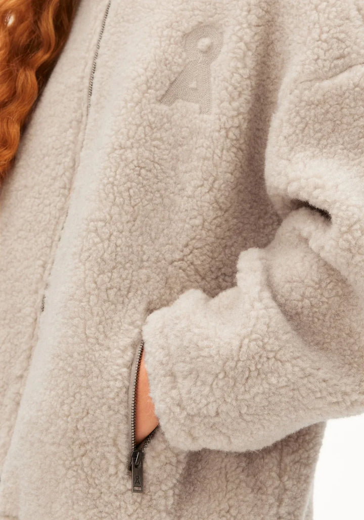 WOOL BLEND FLEECE JAKKI HONEY MELANGE