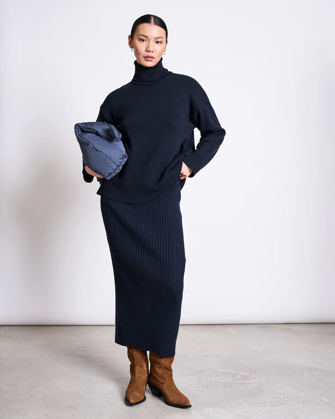 EBBA PILS RIB KNIT NIGHTFALL - Ethic