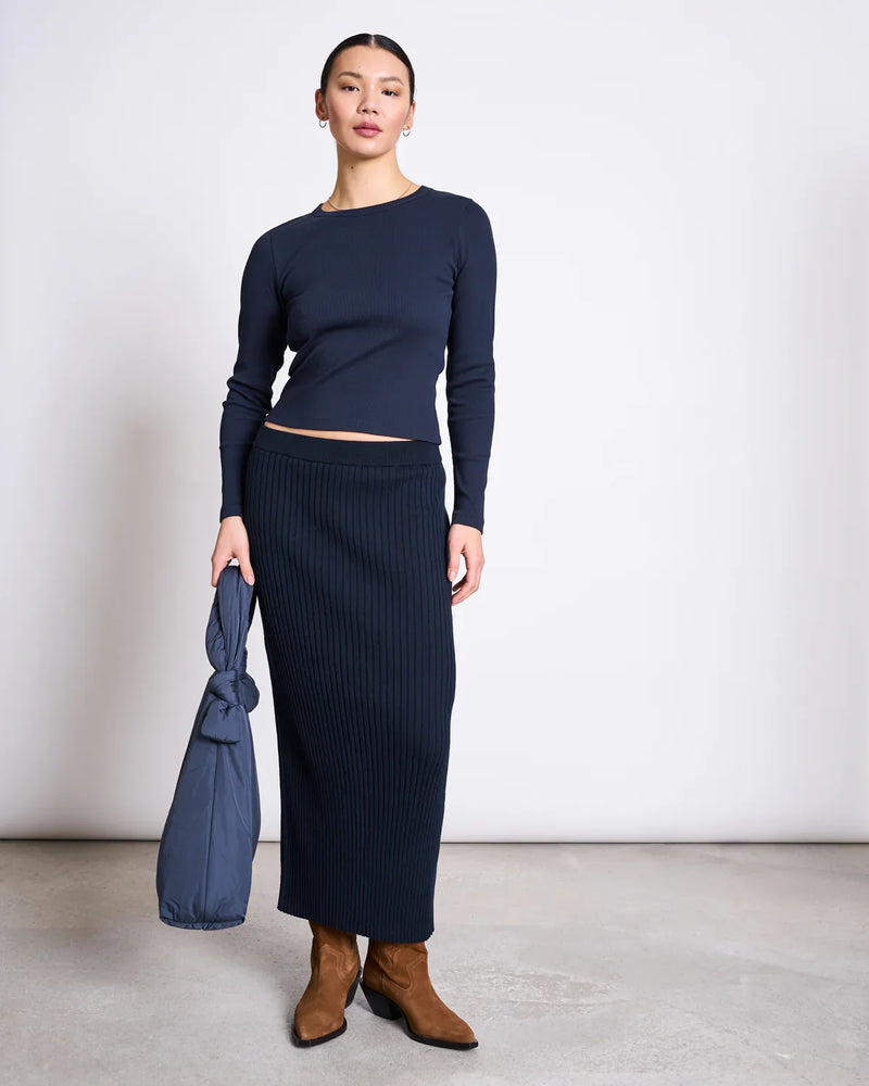 EBBA PILS RIB KNIT NIGHTFALL