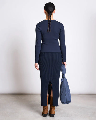 EBBA PILS RIB KNIT NIGHTFALL