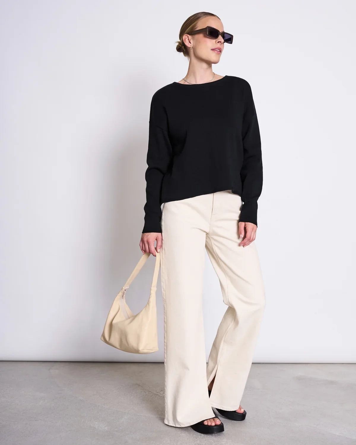 WILLIAMSBURG LIGHT KNIT JUMPER SVÖRT - Ethic