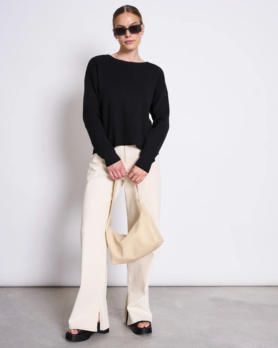 WILLIAMSBURG LIGHT KNIT JUMPER SVÖRT - Ethic