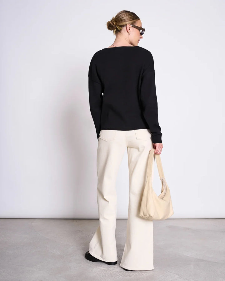 WILLIAMSBURG LIGHT KNIT JUMPER SVÖRT - Ethic