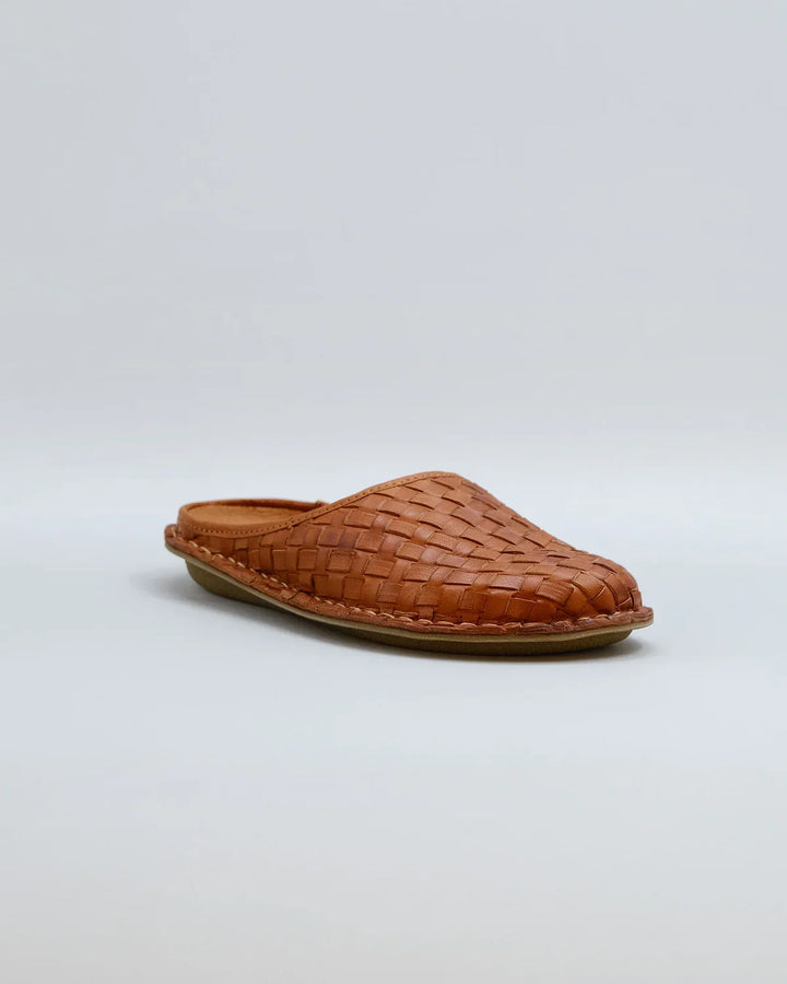 ROMA WOVEN LEATHER COGNAC BROWN - Ethic