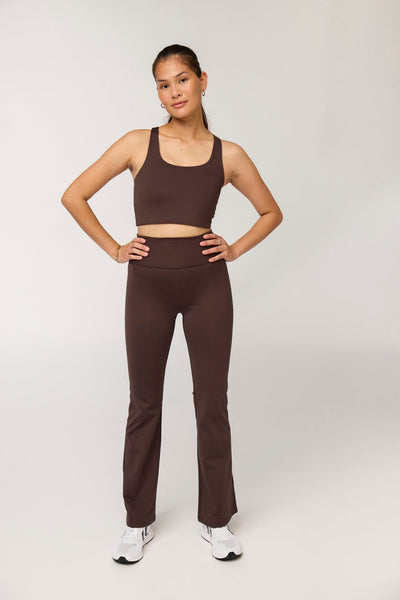 COMPRESSIVE FLARE LEGGINGS DRIFTWOOD