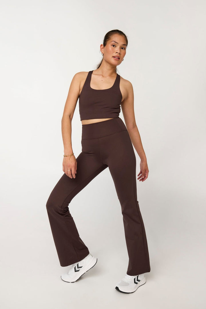 COMPRESSIVE FLARE LEGGINGS DRIFTWOOD - Ethic