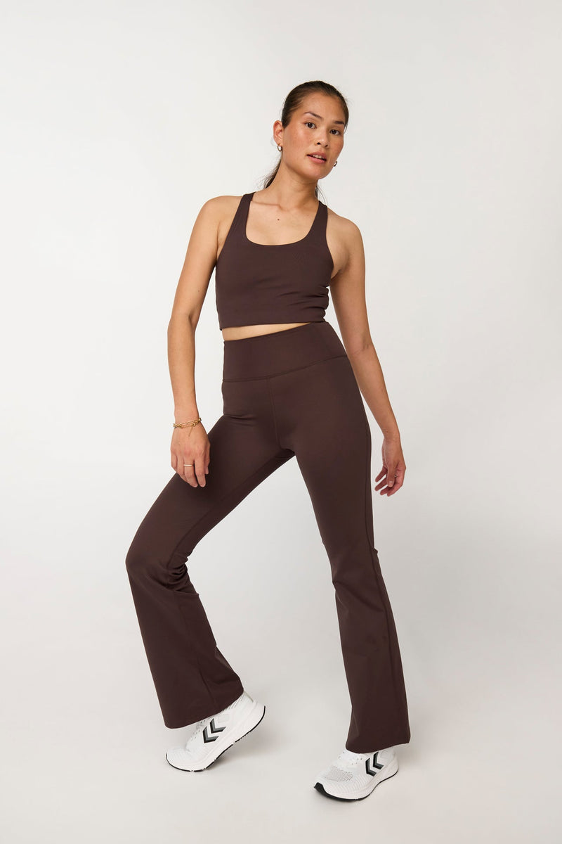 COMPRESSIVE FLARE LEGGINGS DRIFTWOOD