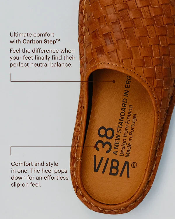 ROMA WOVEN LEATHER COGNAC BROWN - Ethic