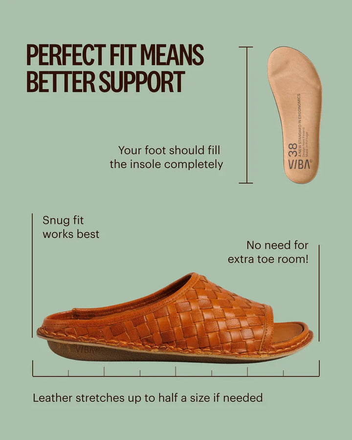 SAINT TROPEZ LEATHER COGNAC WOVEN - Ethic