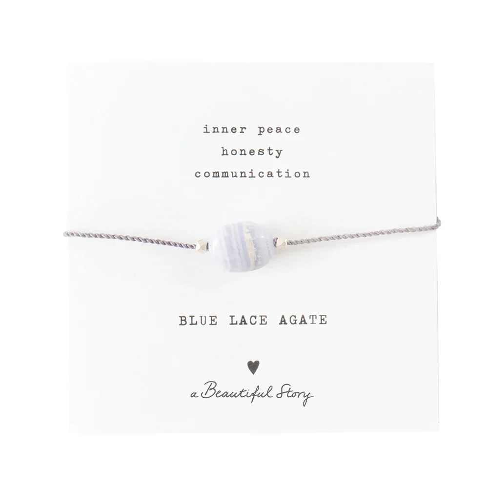GIMSTEINA KORT  - Blue lace agate Armband - Ethic