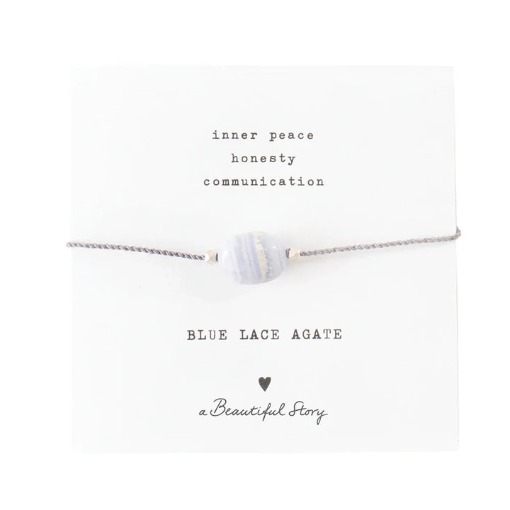 GIMSTEINA KORT  - Blue lace agate Armband - Ethic