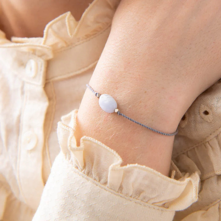 GIMSTEINA KORT  - Blue lace agate Armband - Ethic