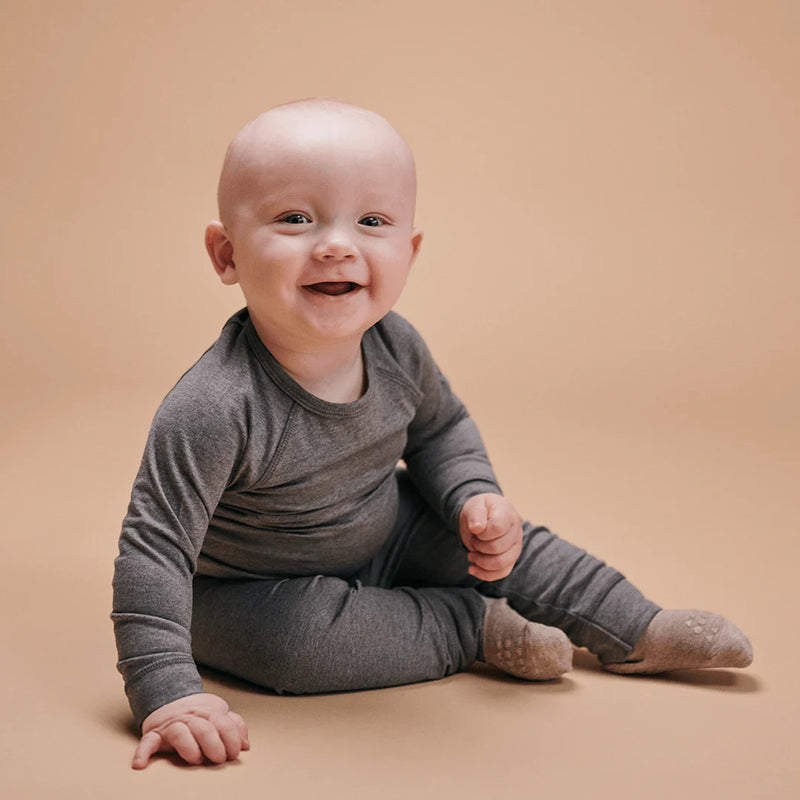 Hazel síðerma samfella lífræn bómull - Ash