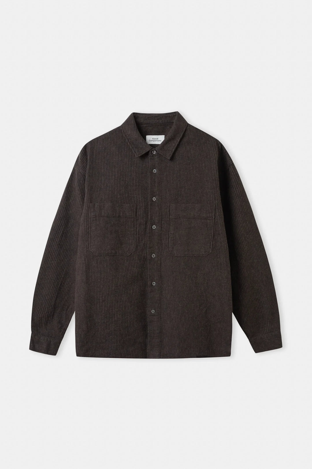DARIO SKYRTA ECO FLANNEL STRIPED CHARCOAL