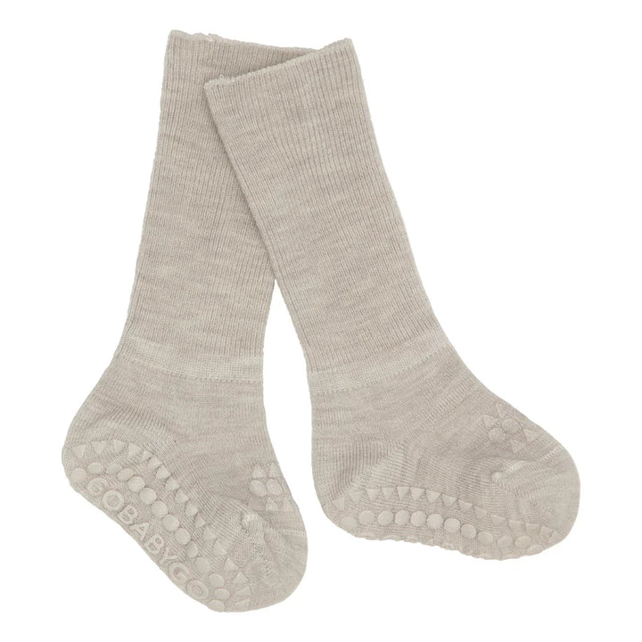 Sokkar úr merino ull með stoppi - sand - Ethic