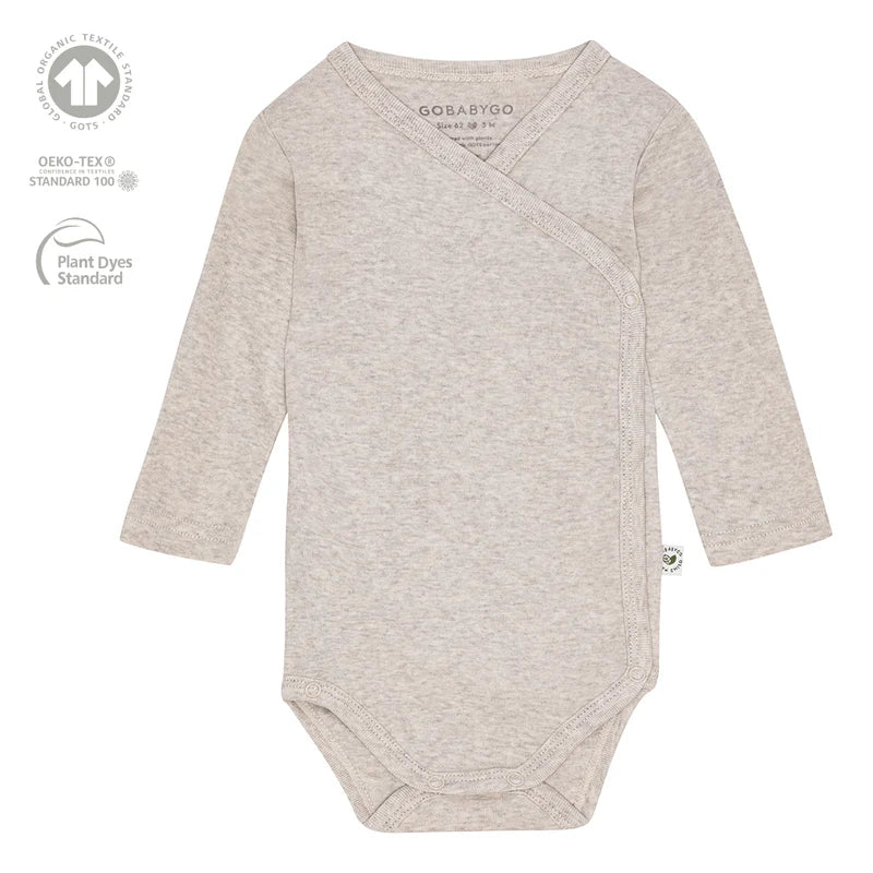 Hazel cross body síðerma samfella lífræn bómull - Feather