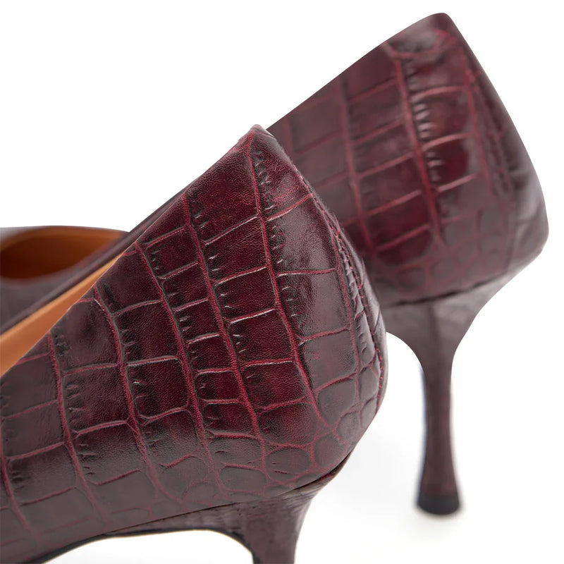 LAURA CROCO HÆLASKÓR CHERRY