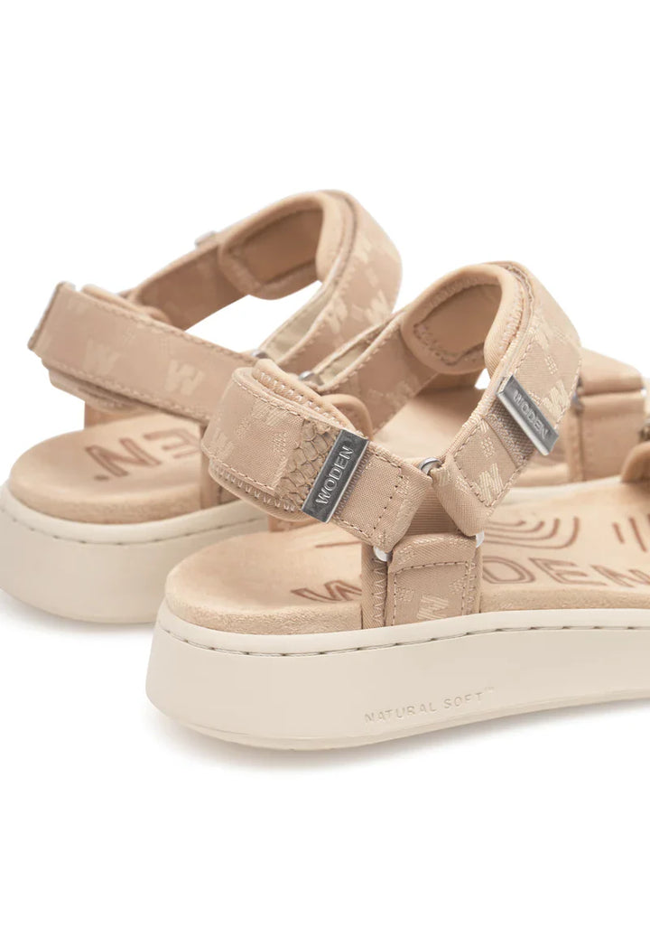 LINE WOVEN SANDALAR COFFEE CREAM - Ethic