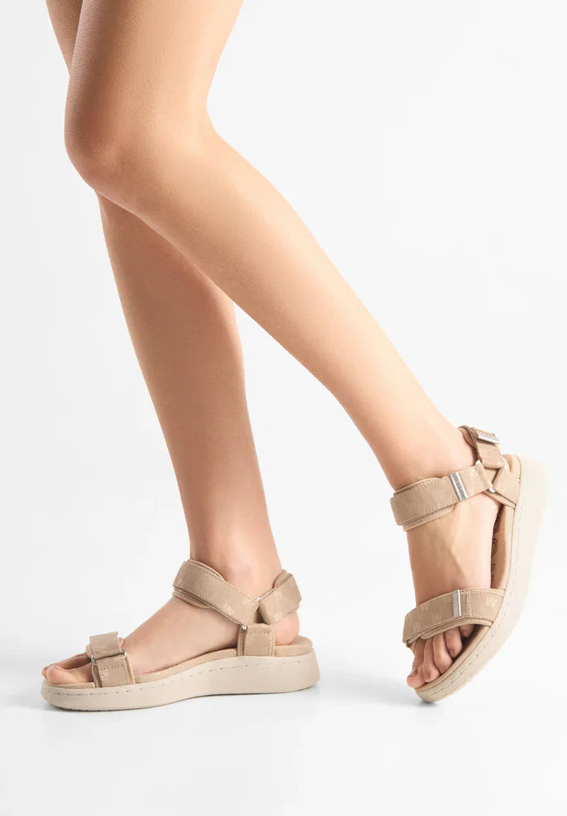 LINE WOVEN SANDALAR COFFEE CREAM - Ethic