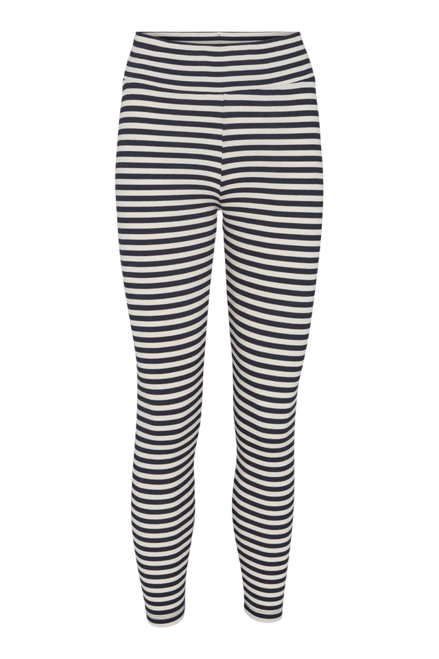 LUDMILLA LEGGINGS RÖNDÓTTAR WHISPER WHITE/SVARTAR