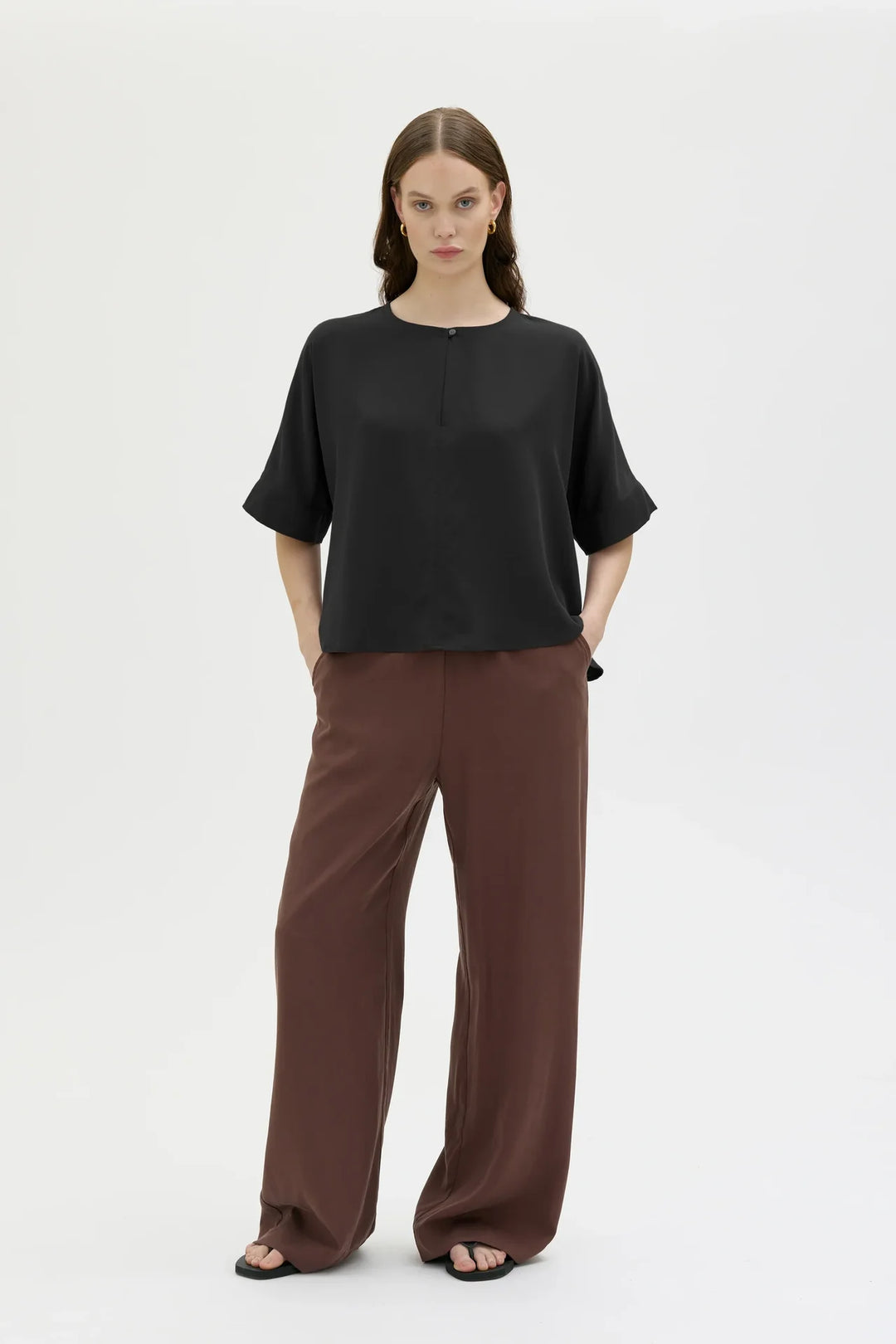 LIKO TENCEL TOPPUR BLACK - Ethic