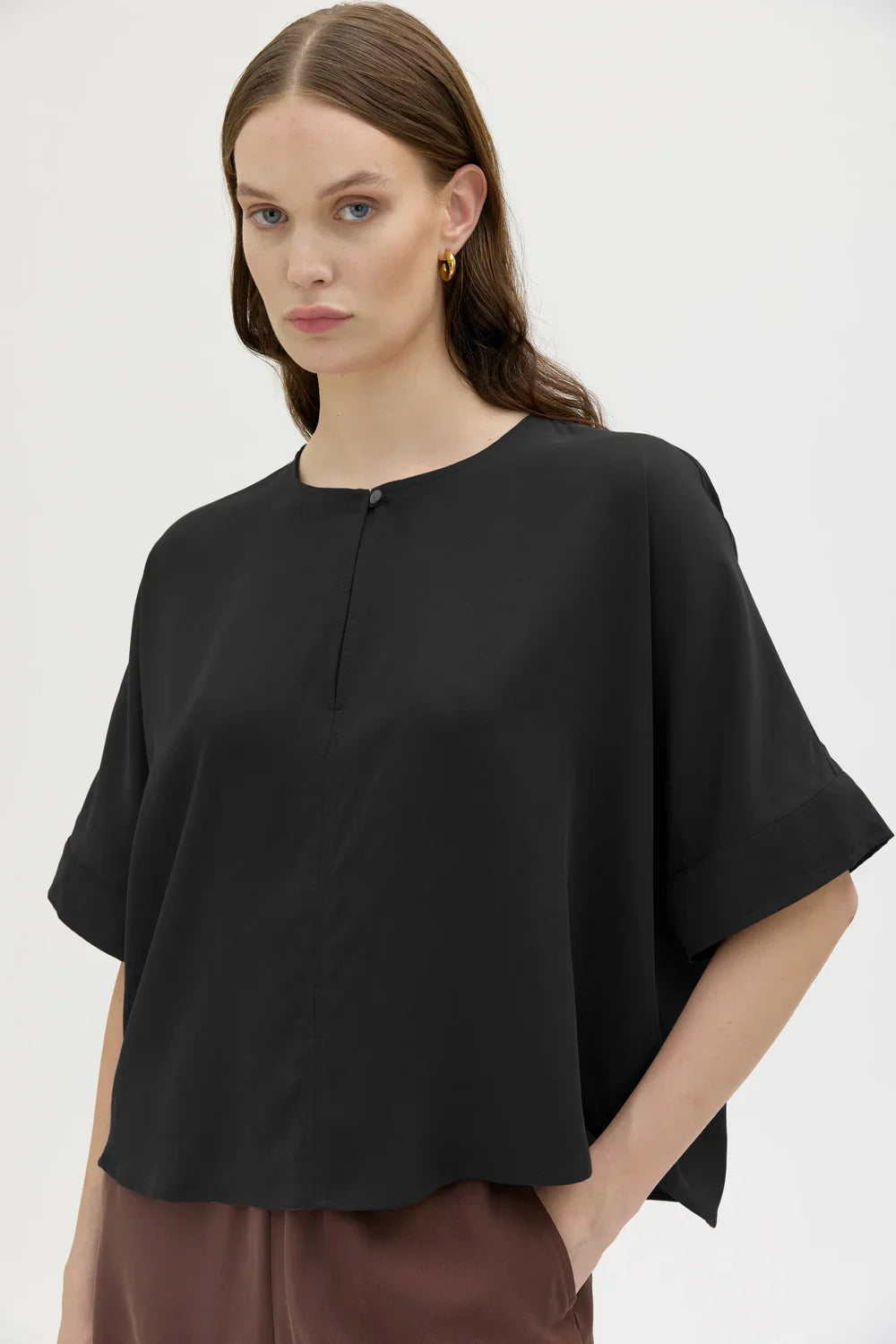 LIKO TENCEL TOPPUR BLACK - Ethic