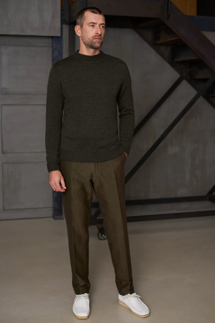 MORTEN PEYSA PURE MERINO - MEL OLIVE