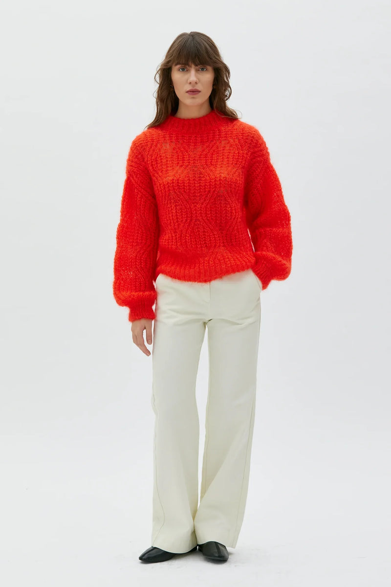 DOVE LACE KNITMOHAIR SILKI PEYSA POPPY RED