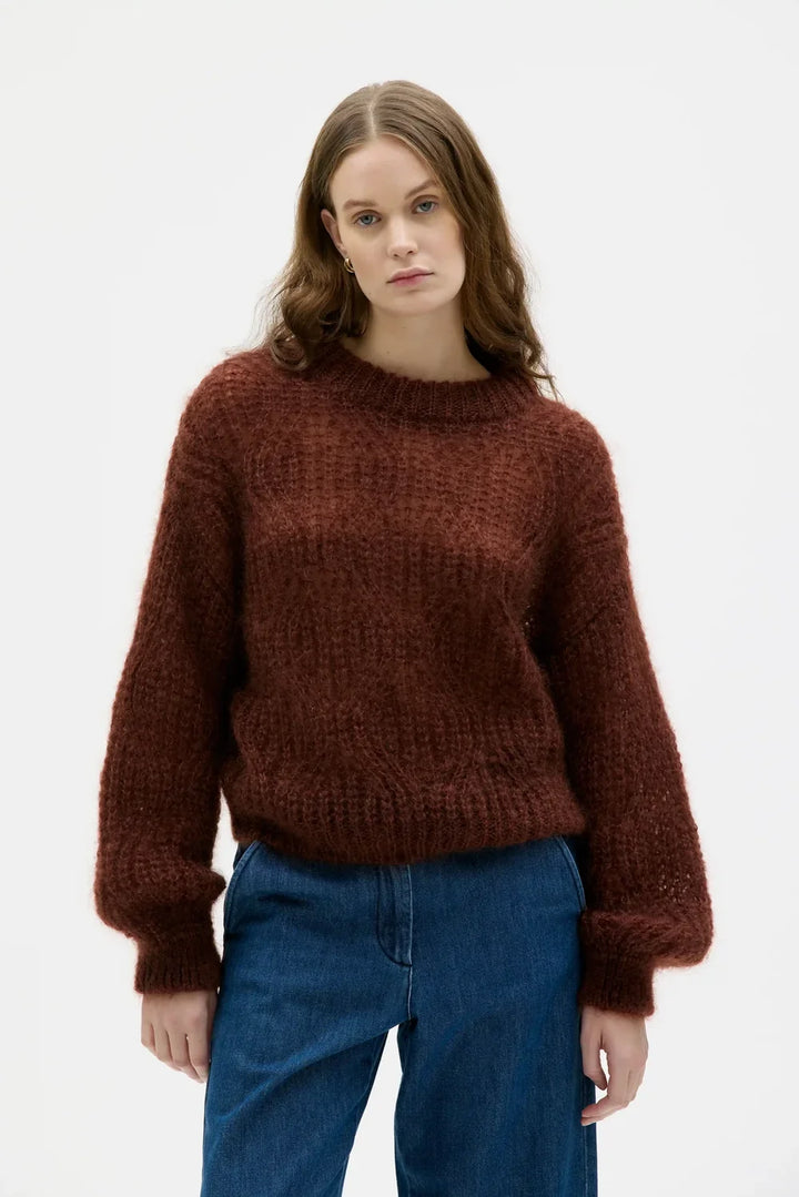 DOVE LACE KNITMOHAIR SILKI PEYSA LIGHT BROWN