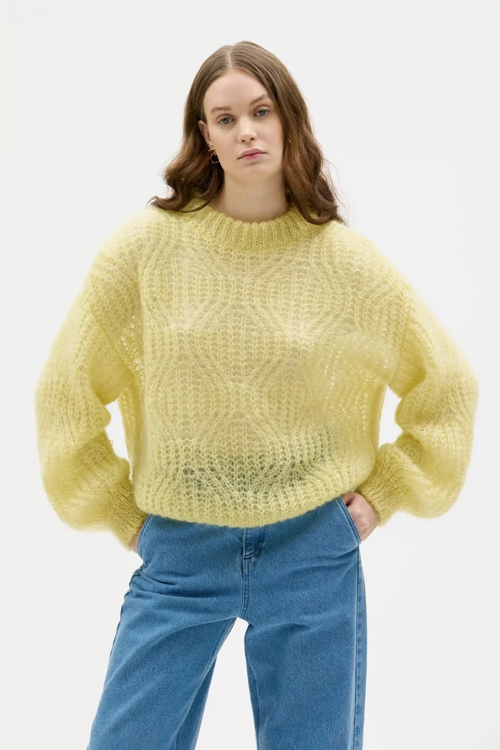 DOVE LACE KNITMOHAIR SILKI PEYSA 21 SULPHUR YELLOW