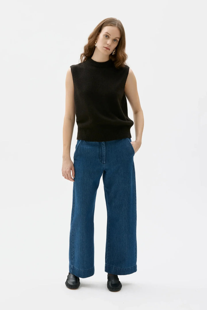 NERA ULLAR VESTI ÚR CASHMERE MOREL BROWN