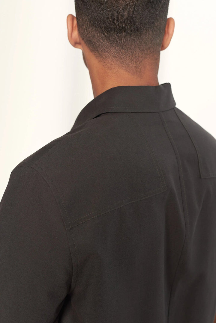 OWE JAKKASKYRTA ÚR TENCEL - GRAPHITE BROWN - Ethic