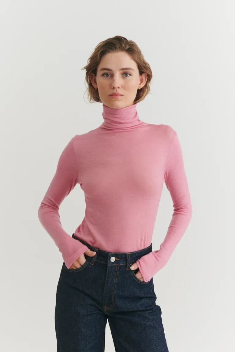 RINJA RÚLLUKRAGABOLUR ULLARBLANDA CASHMERE ROSE - Ethic