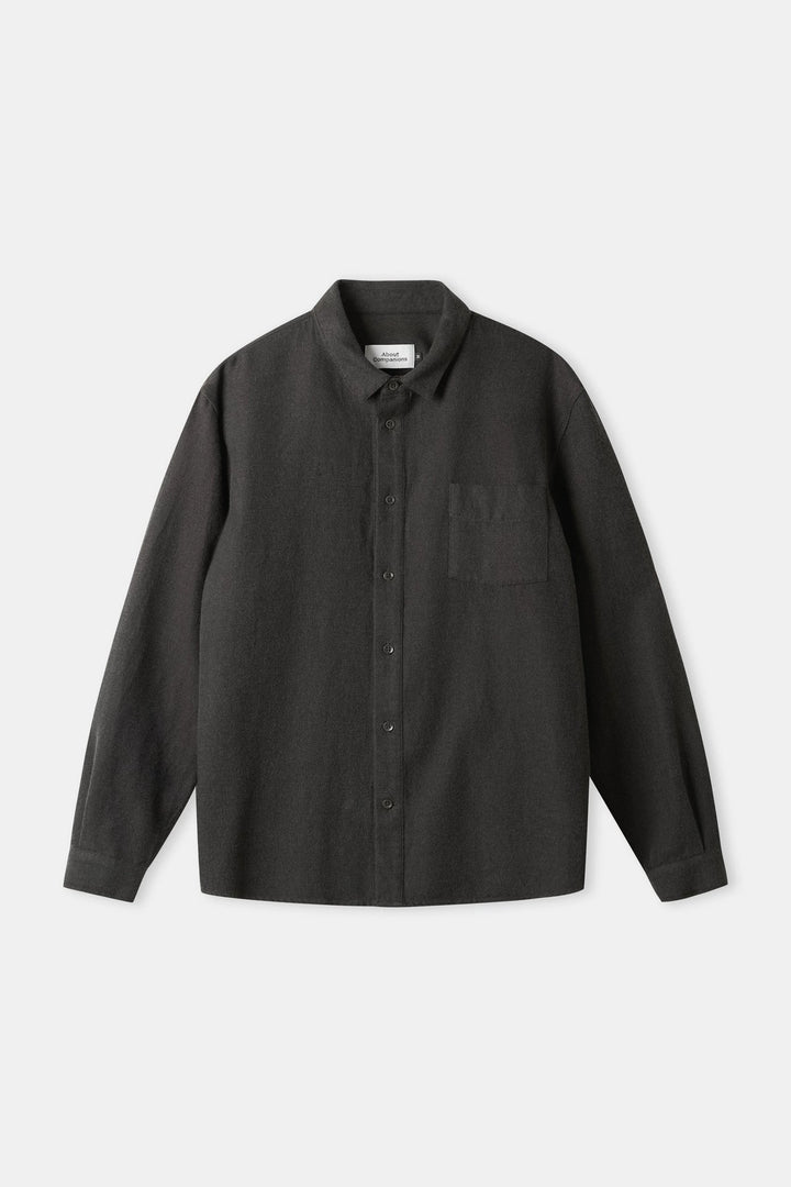 SIMON SKYRTA ÚR FLANNEL - BLACK OLIVE