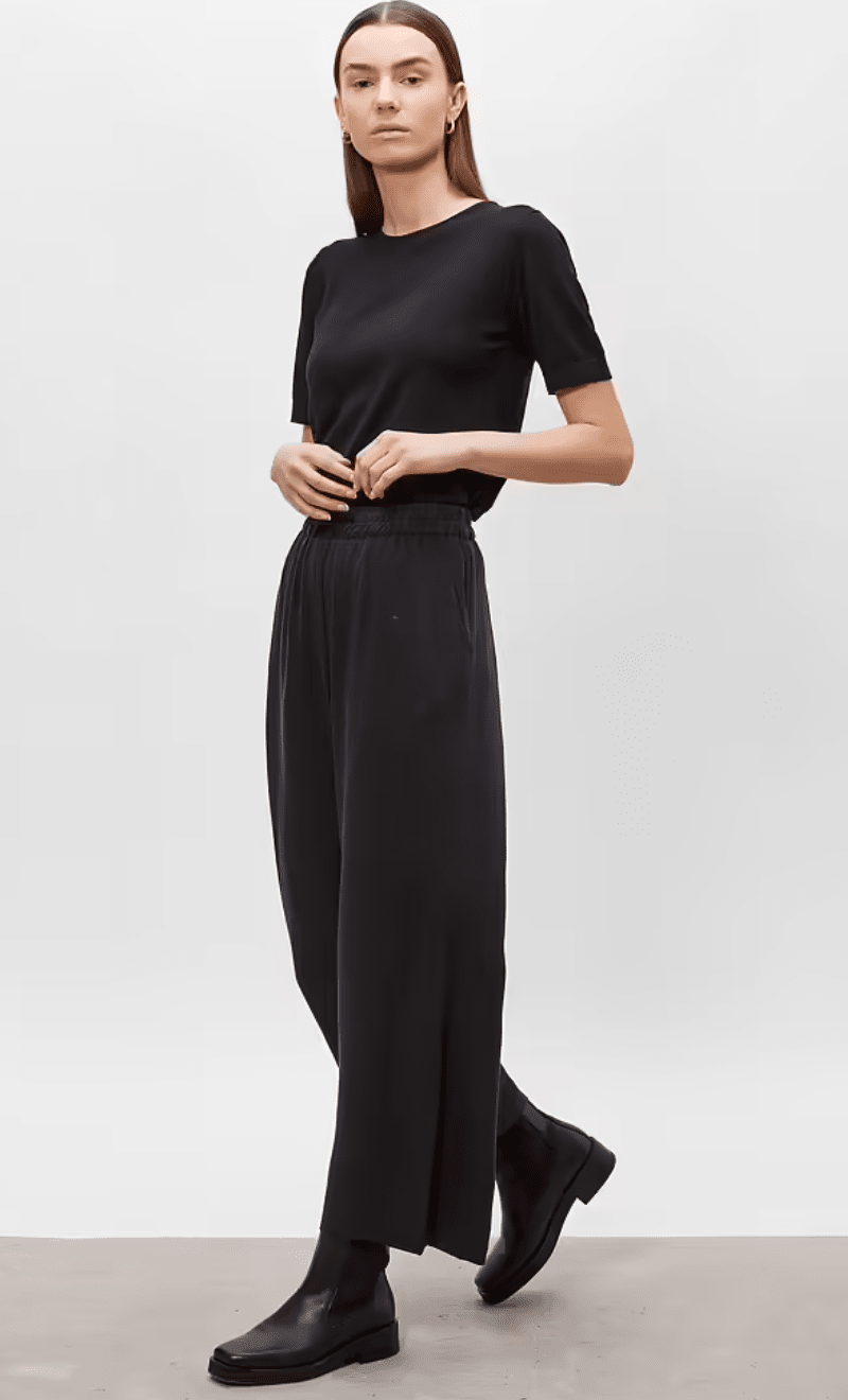 THEA FLOWY TENCEL BUXUR SVARTAR