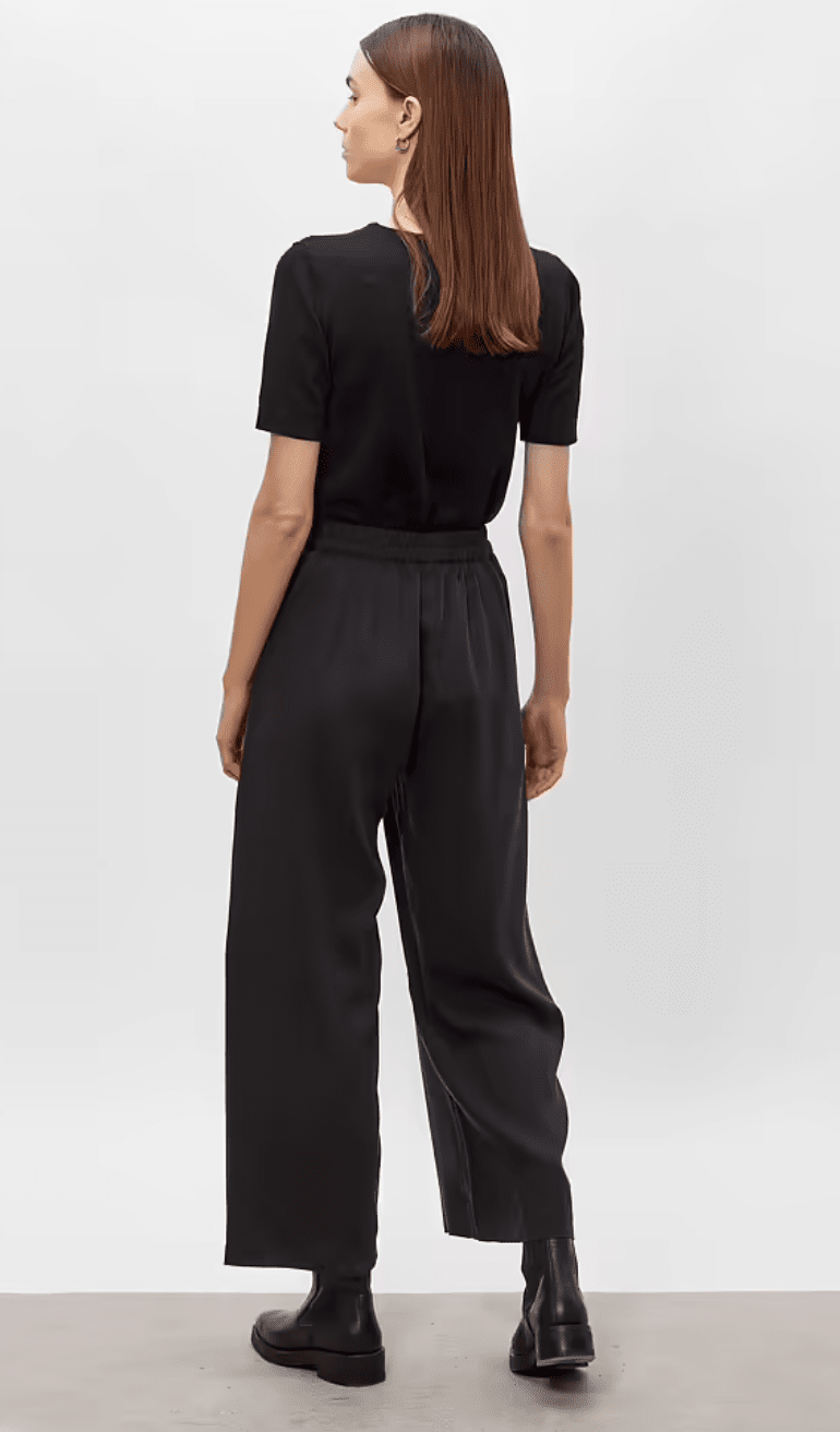 THEA FLOWY TENCEL BUXUR SVARTAR - Ethic