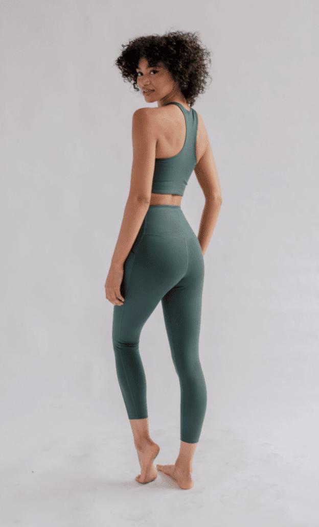 Moss Compressive Háar Leggings með vasa