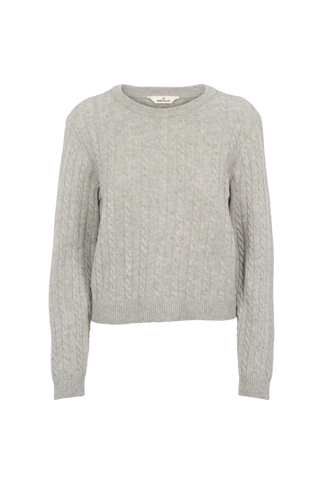 SELEM KAÐLAPEYSA O-NECK lIGHT GREY MELANGE