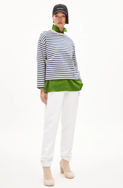 FRANKAA MAARLEN STRIPE SWEAT - undyed-dark morning