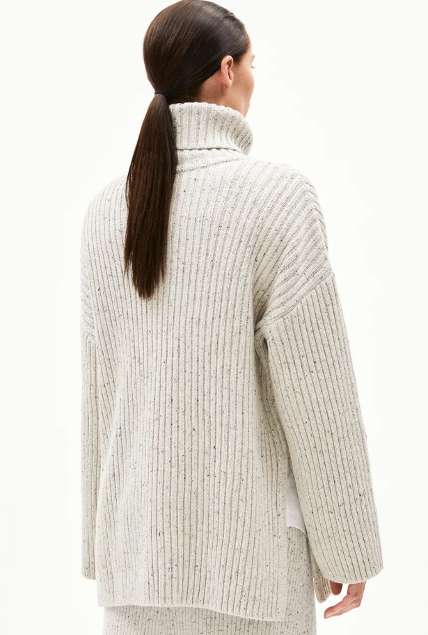 SABIRAA TWEED PEYSA OATMILK BLACK