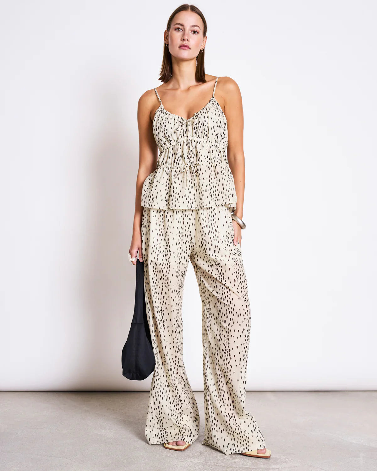 ORIGAN WIDE COTTON PANTS DALMATIAN DOTS - Ethic