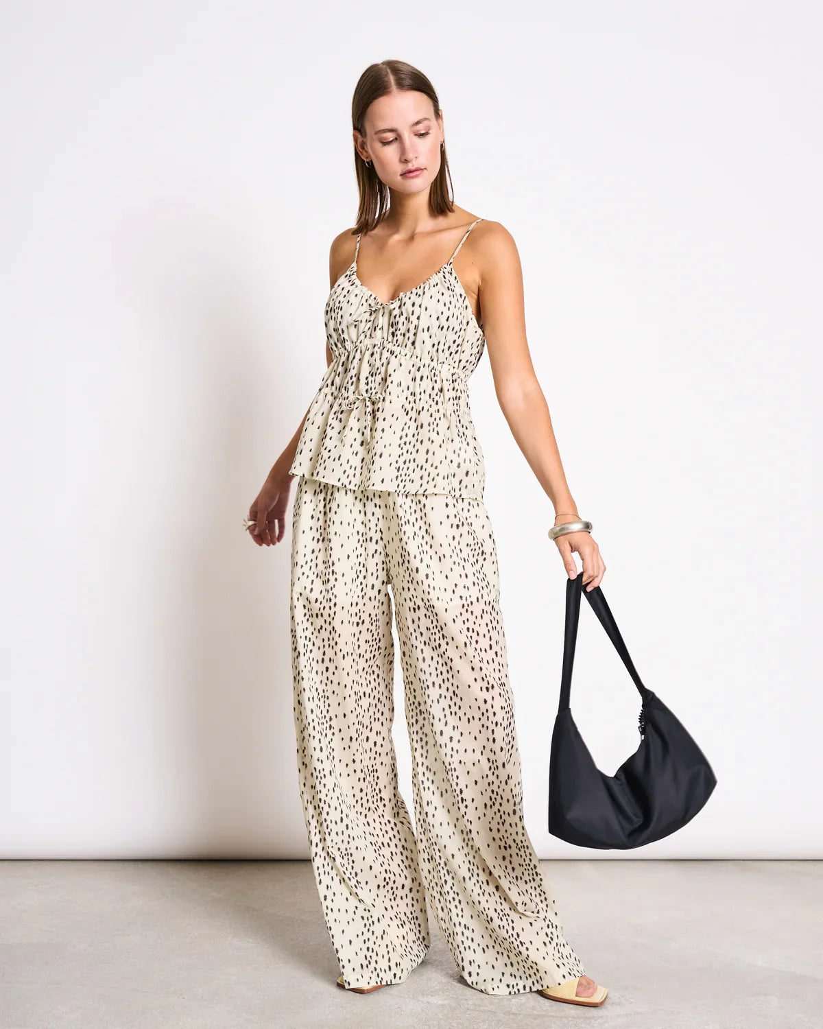 ORIGAN WIDE COTTON PANTS DALMATIAN DOTS - Ethic