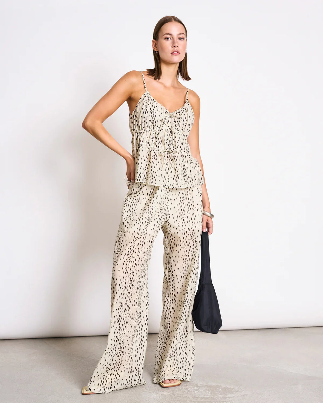 ORIGAN WIDE COTTON PANTS DALMATIAN DOTS - Ethic