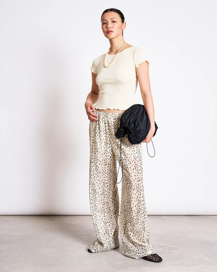 ORIGAN WIDE COTTON PANTS DALMATIAN DOTS - Ethic