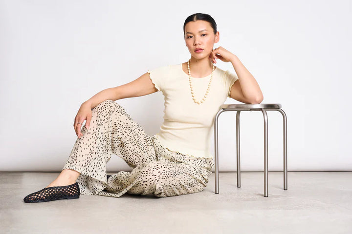 ORIGAN WIDE COTTON PANTS DALMATIAN DOTS - Ethic